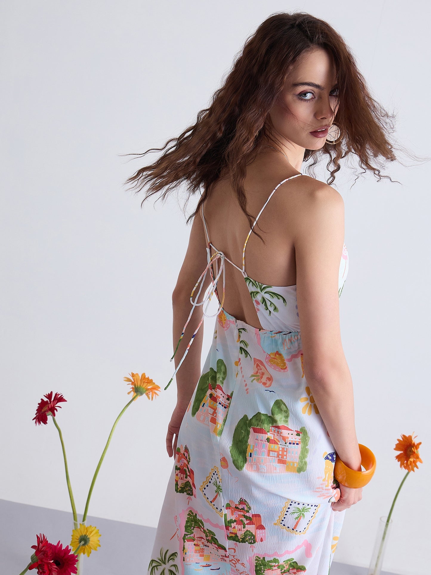 Lily Back Tie Midi Dress