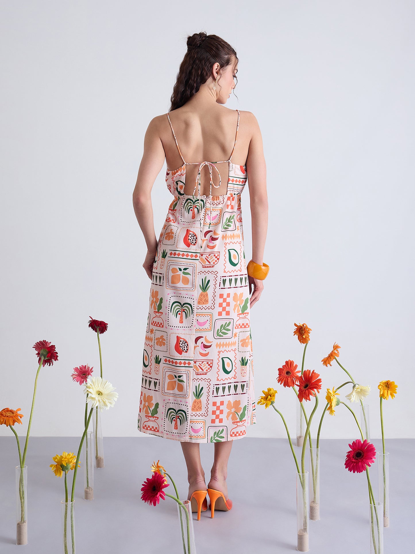 Lily Back Tie Midi Dress