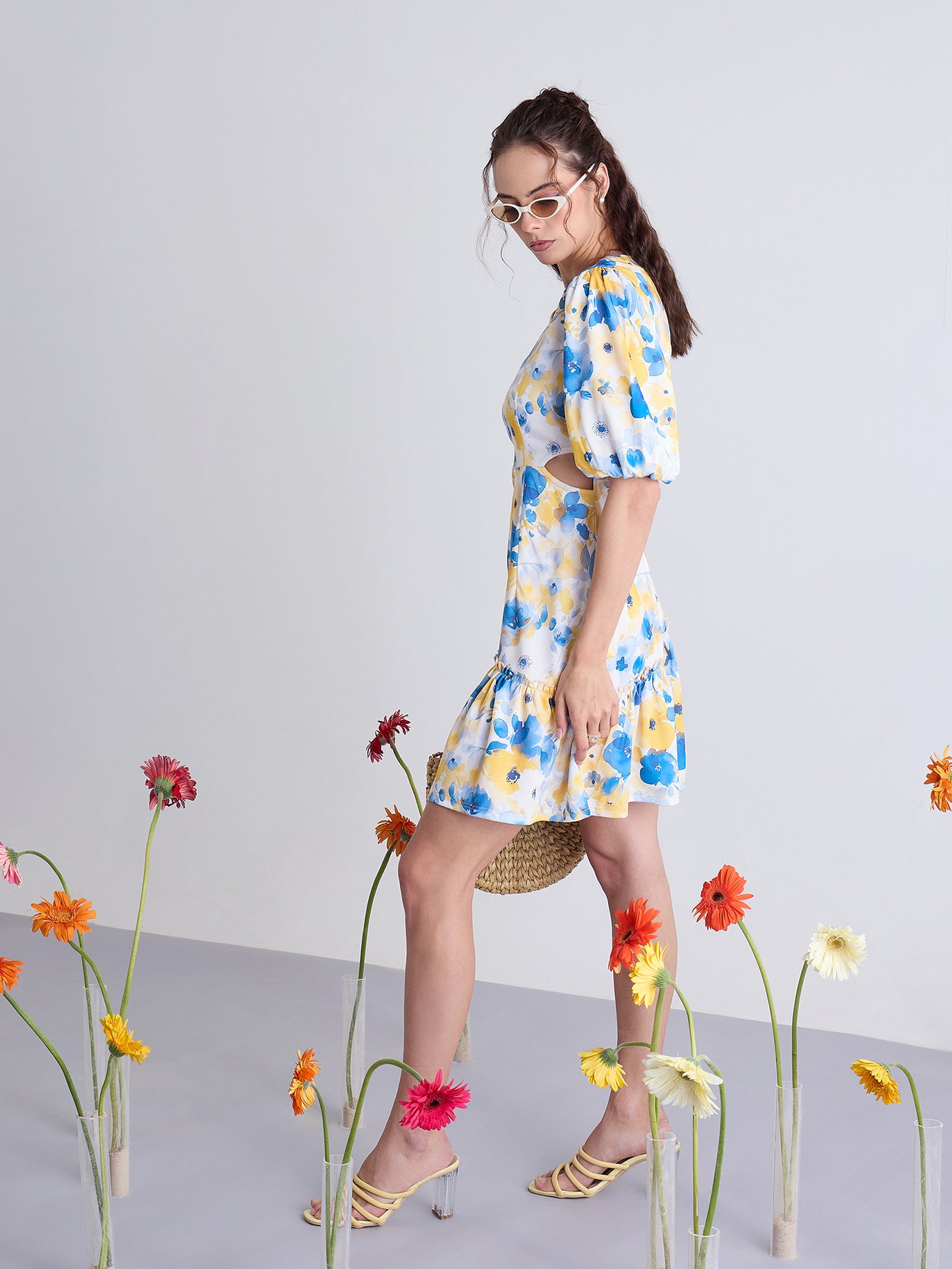 Asymmetrical Neckline Dress