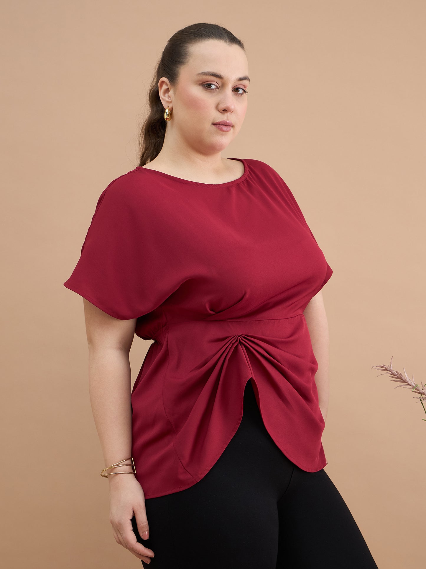 Draped Waist Top