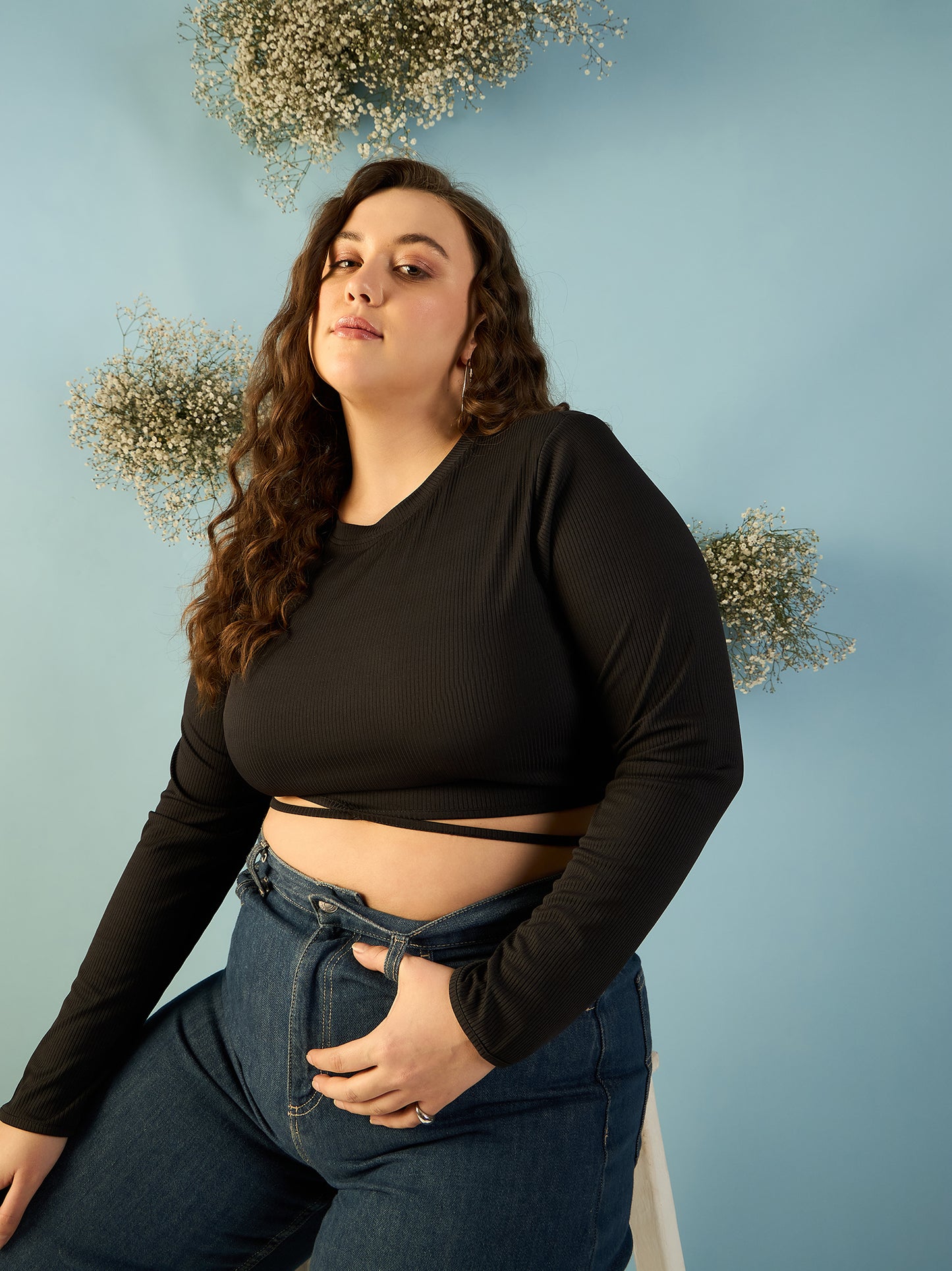 Tie up Waist Crop Top