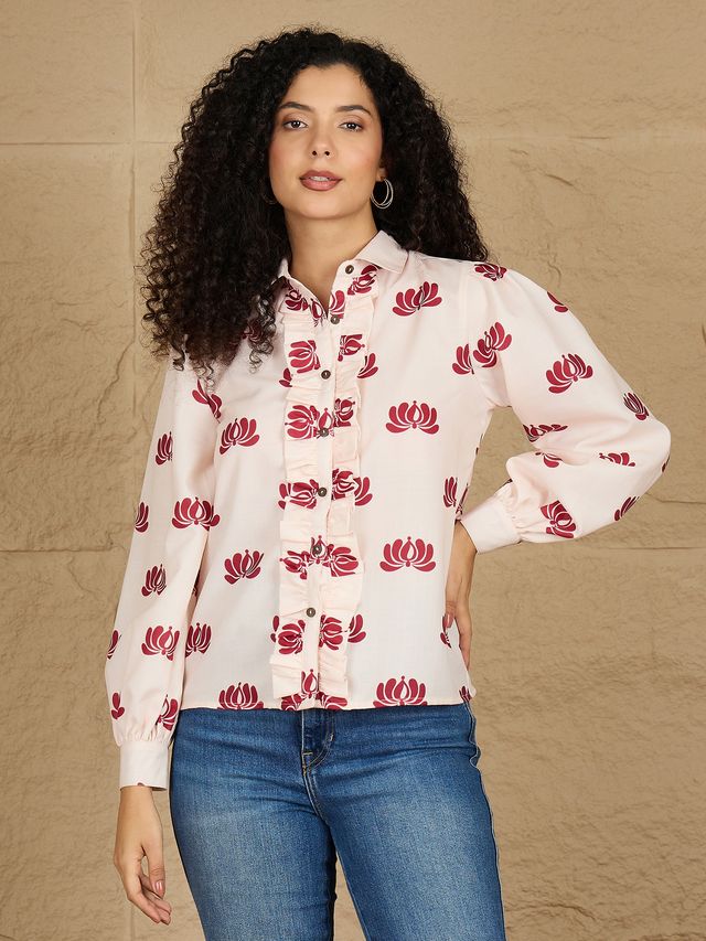 Long Sleeve Frill Shirt