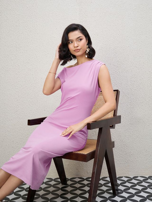 ONE SHOULDER NECKLINE DRESS