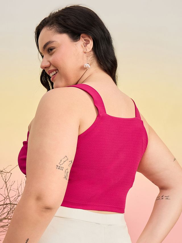 Shoulder Straps Tank Crop Top