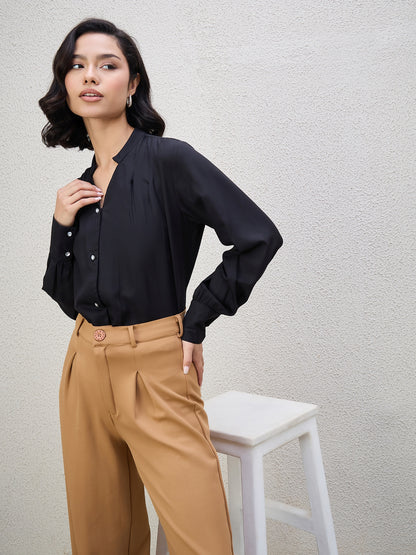 SOLID DIAMOND  BUTTON SHIRT