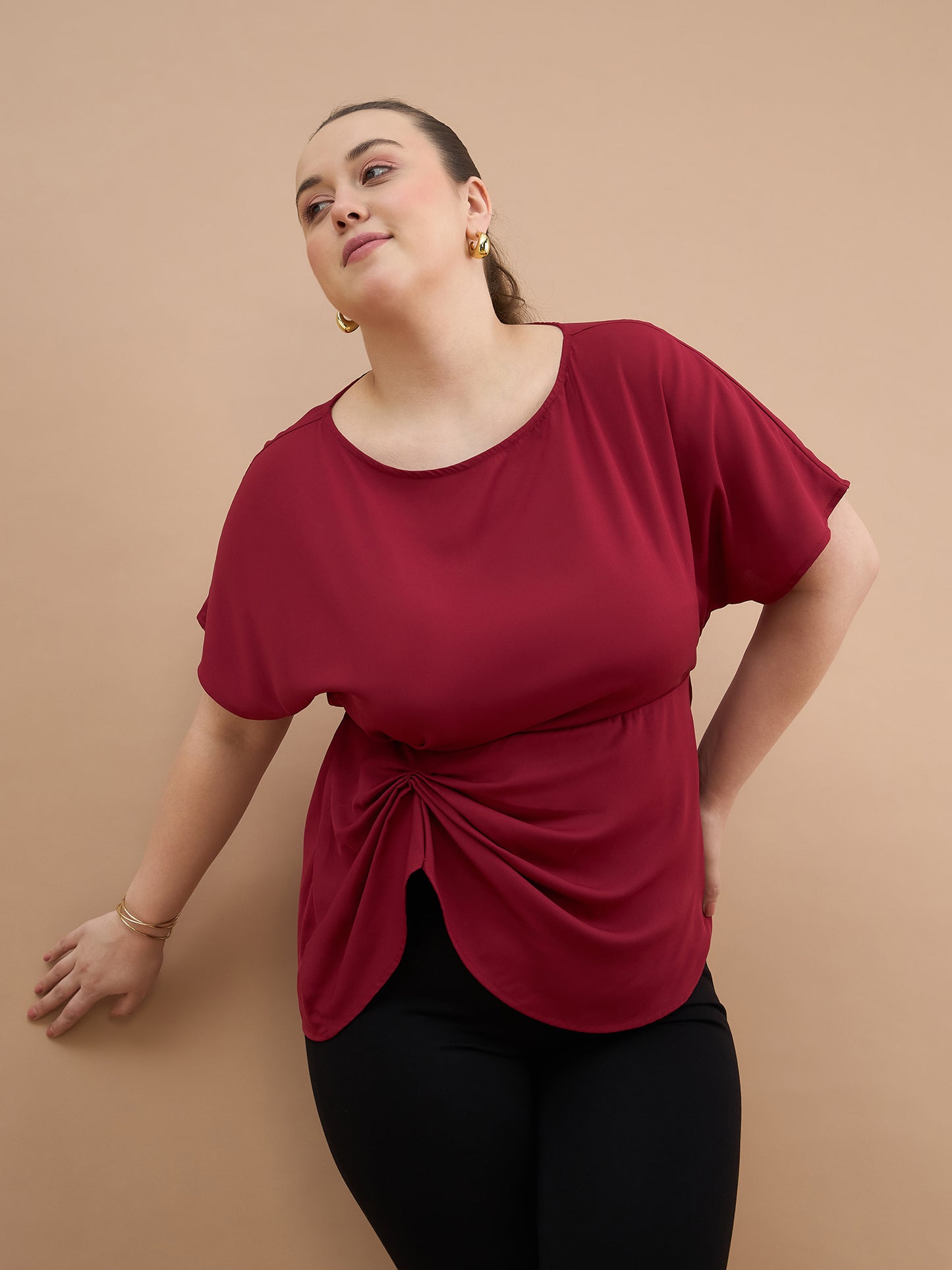Draped Waist Top