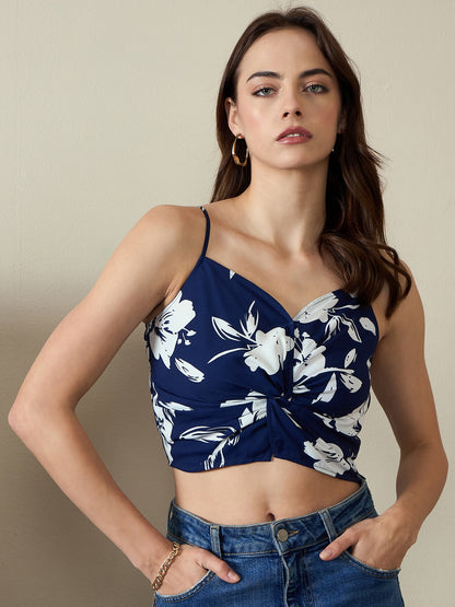 Twisted Front Bustier Top