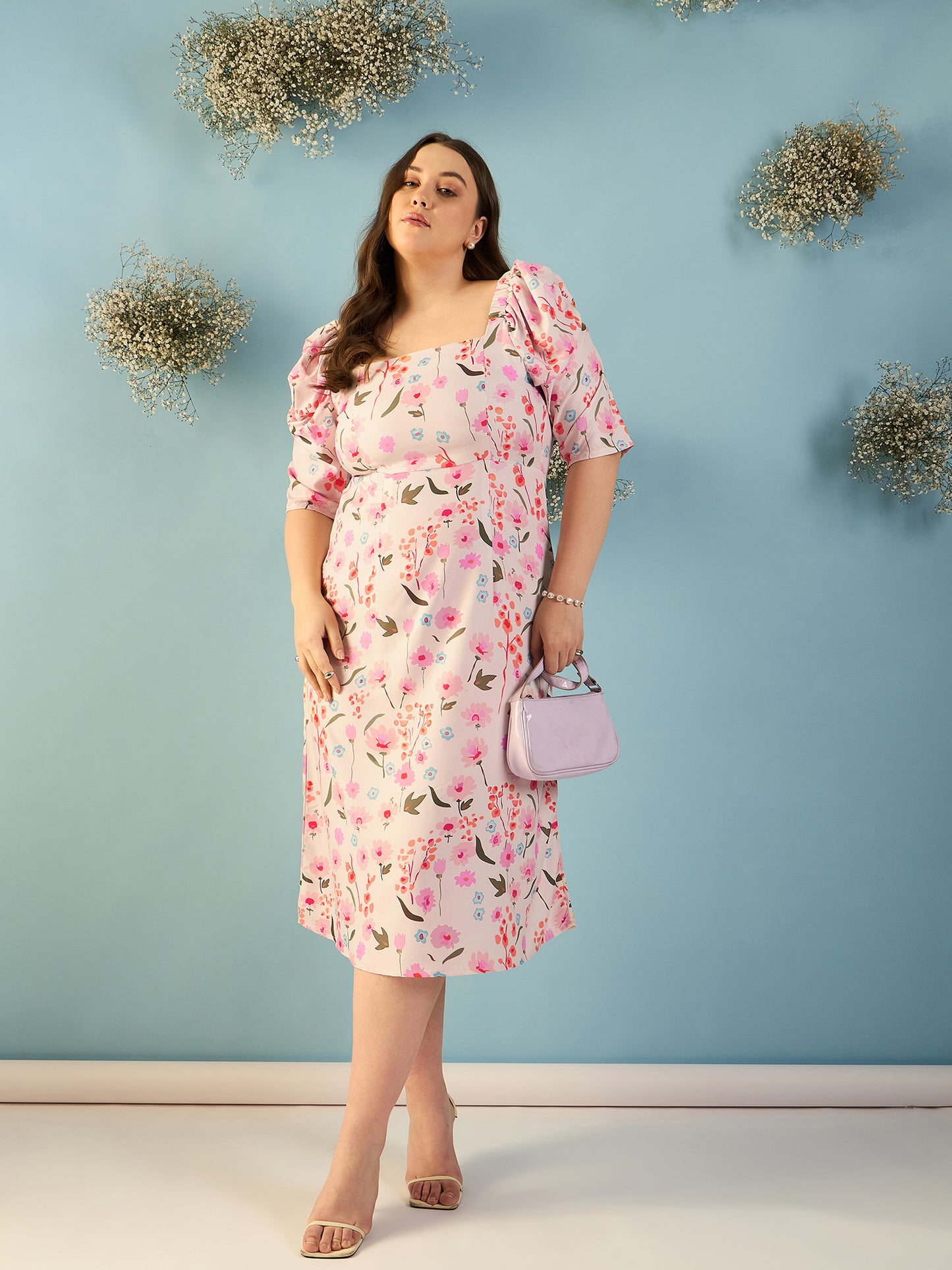 Puff Sleeves A-line Dress