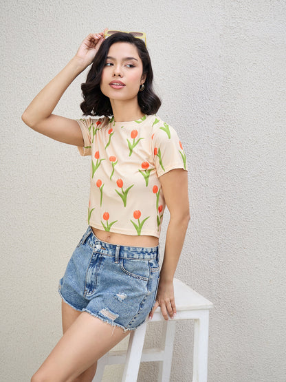 TULIP CROPPED T-SHIRT