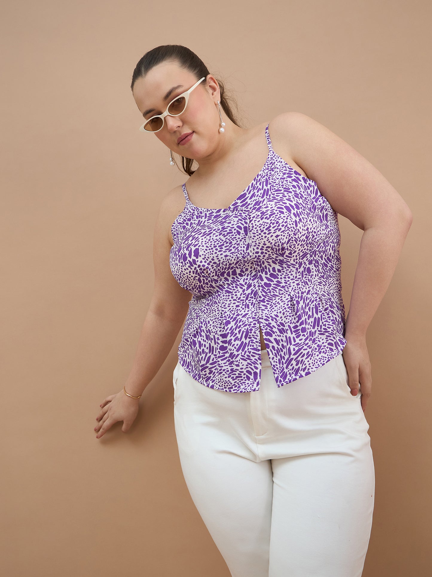 Asymmetrical Hem Peplum Top