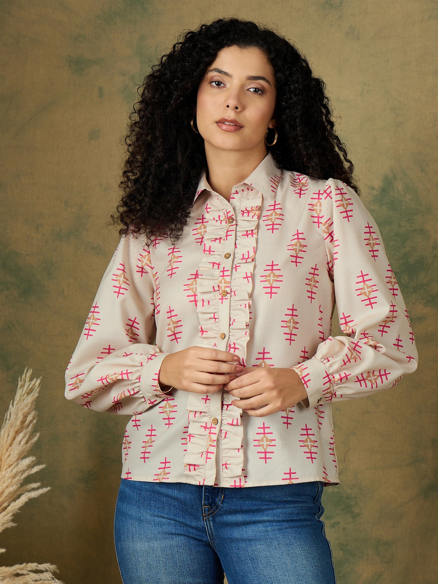 Long Sleeve Frill Shirt