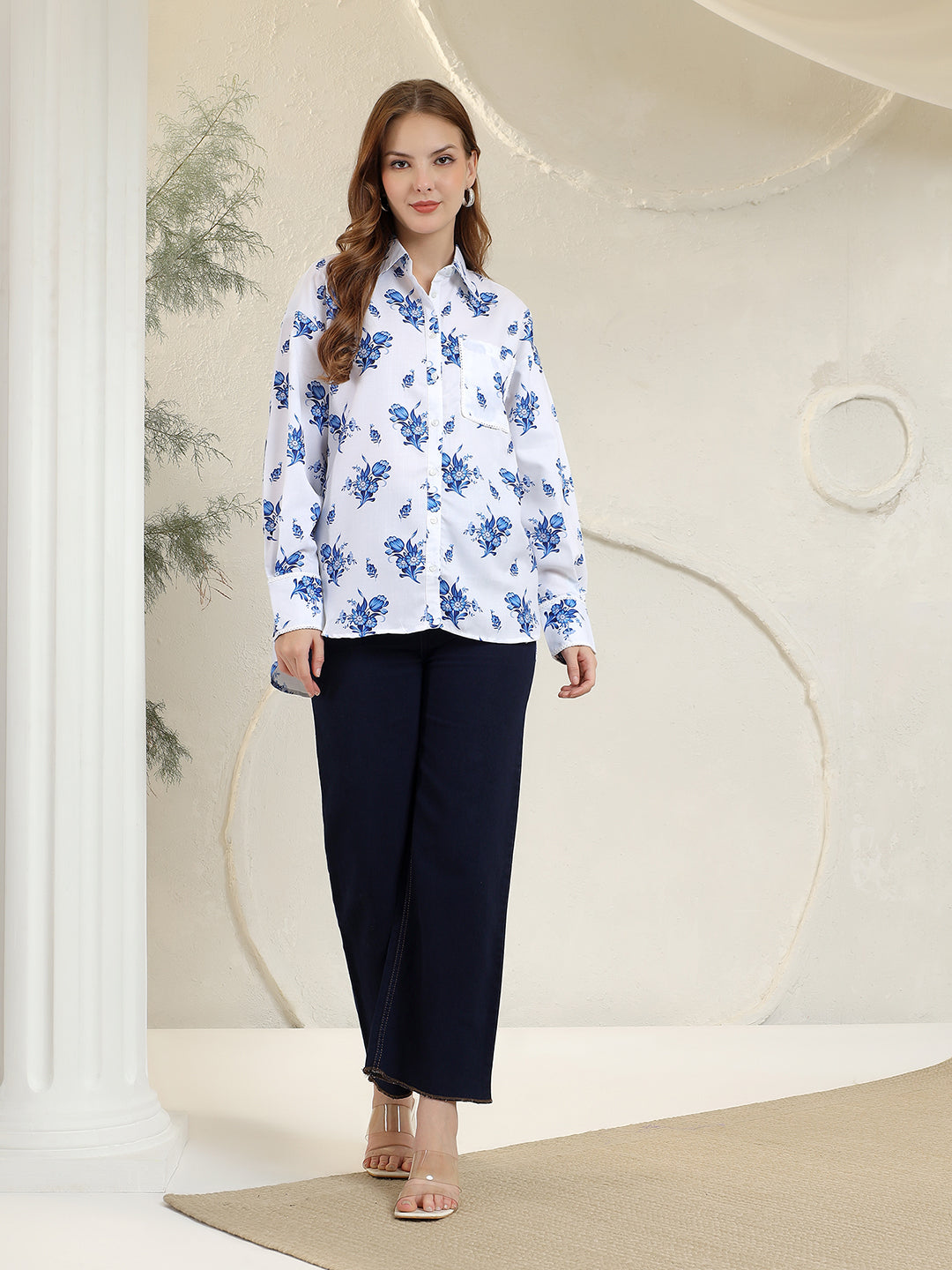 LONGLINE LINEN SHIRT