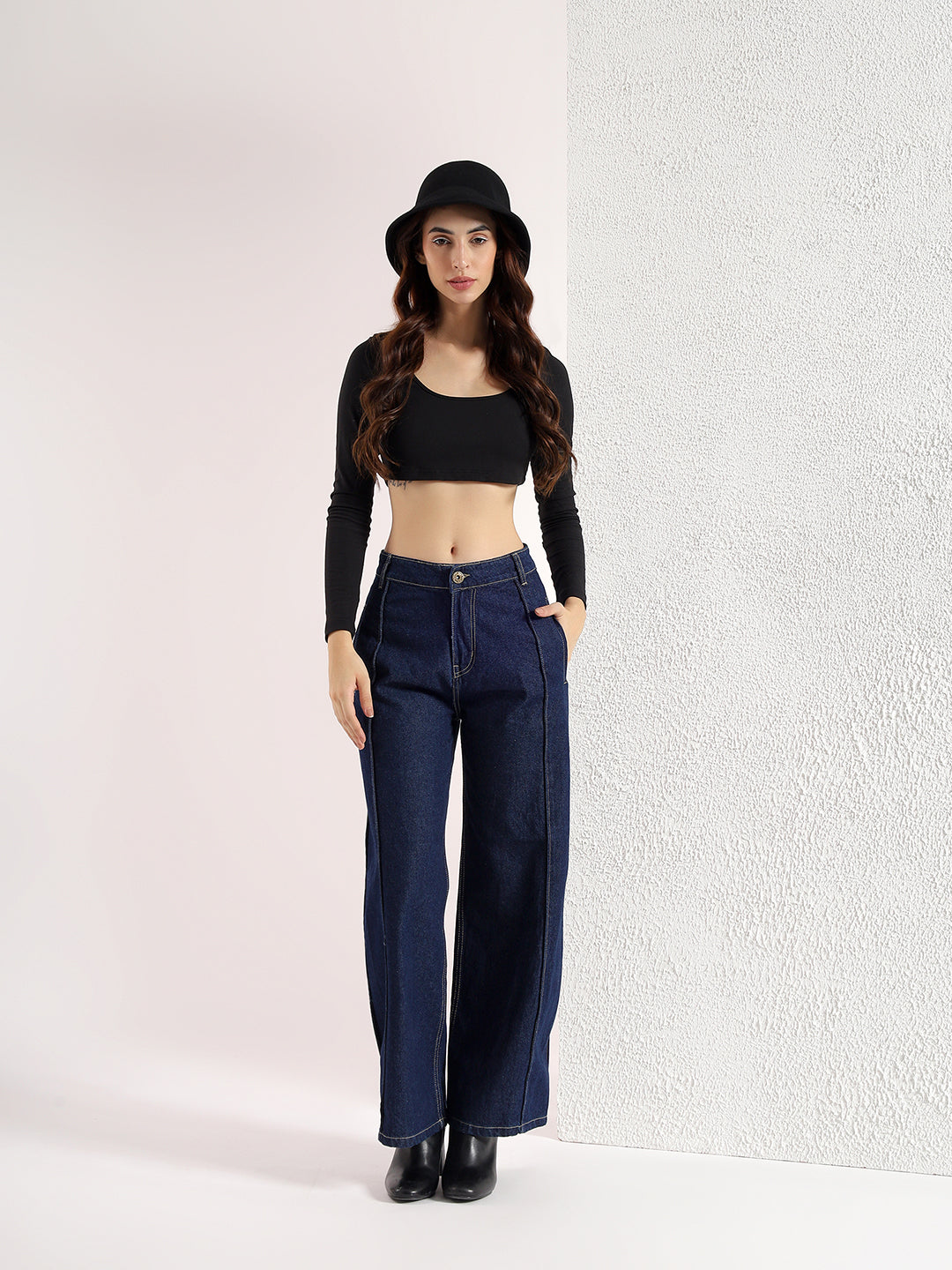 HIGH RISE WIDE LEG JEANS