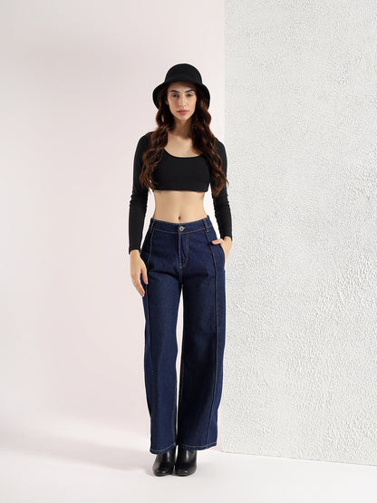 HIGH RISE WIDE LEG JEANS
