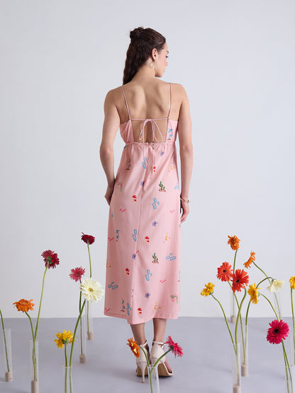 Lily Back Tie Midi Dress