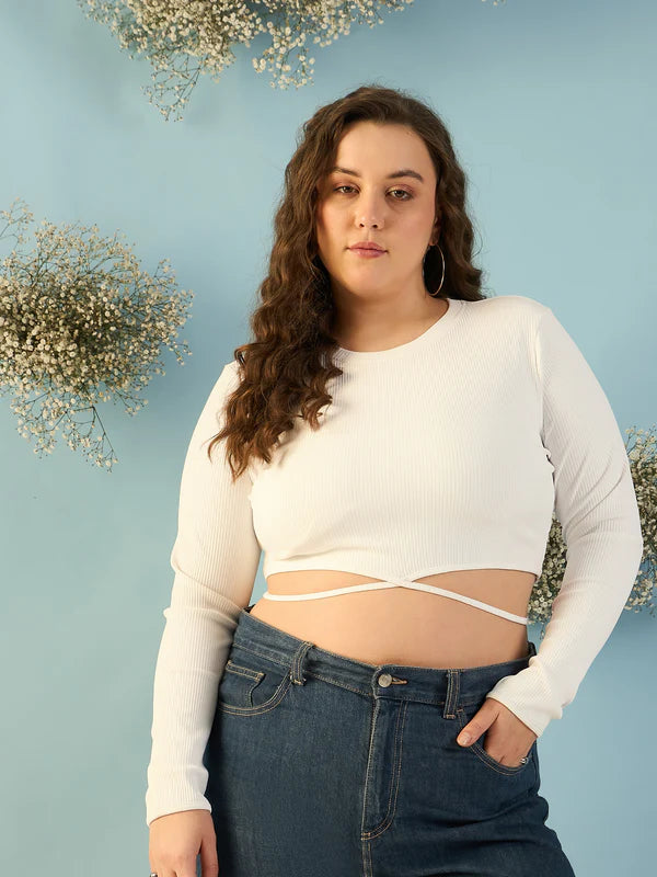 Tie up Waist Crop Top