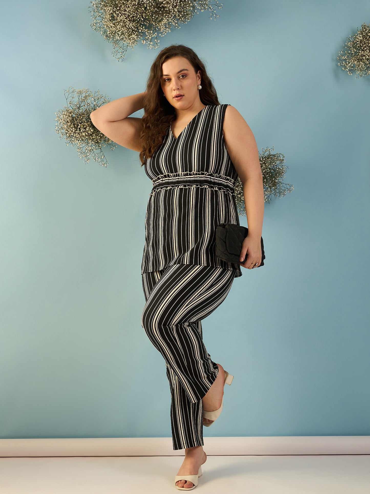Sleeveless Striped Co-ord Set