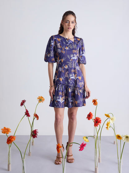 Asymmetrical Neckline Dress