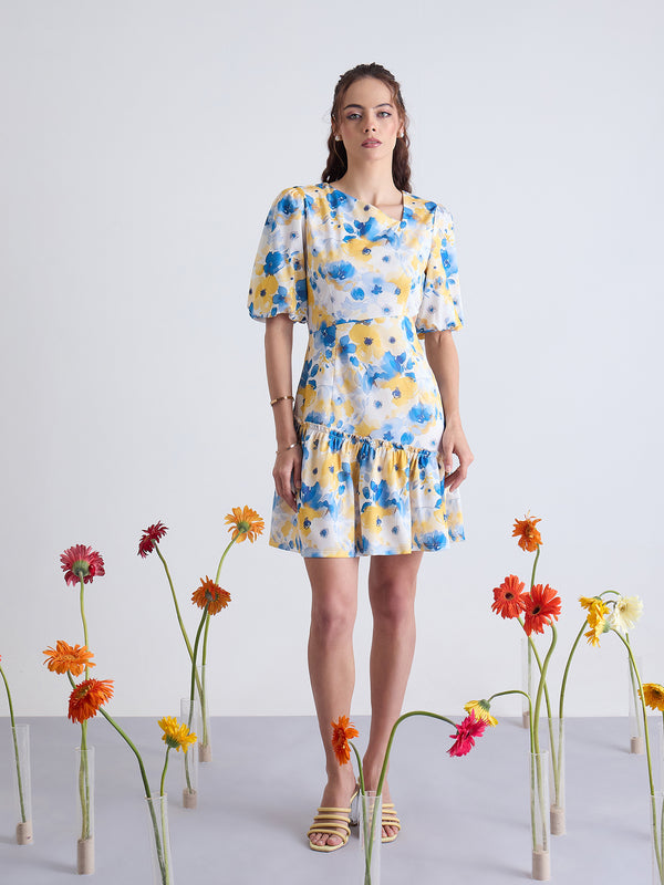 Asymmetrical Neckline Dress