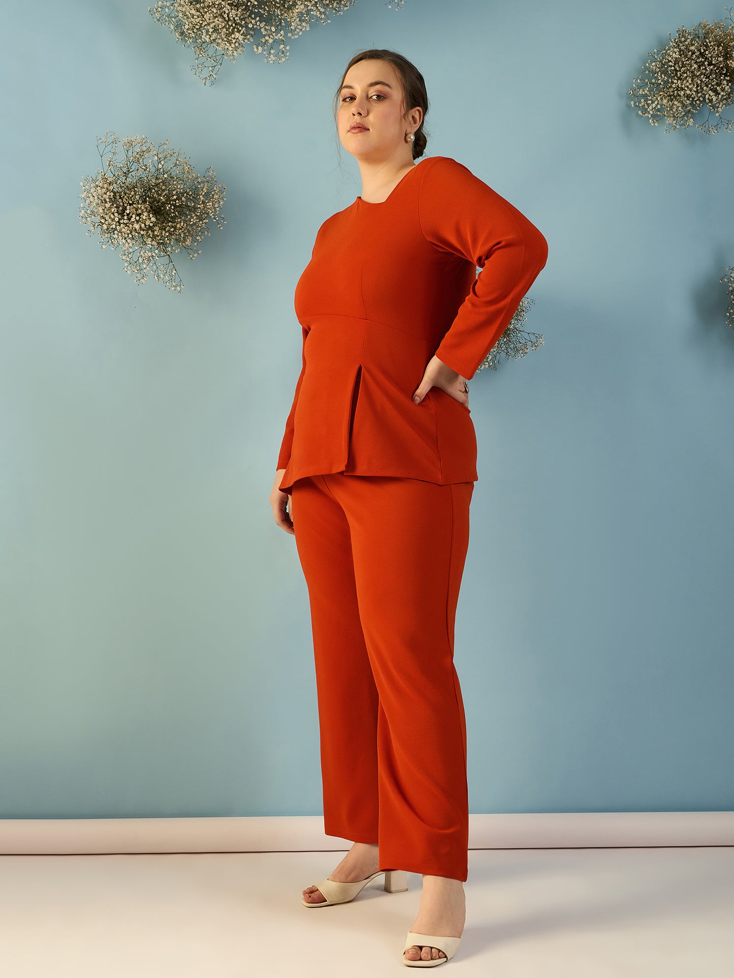 Asymmetrical Neck Co-ord Set