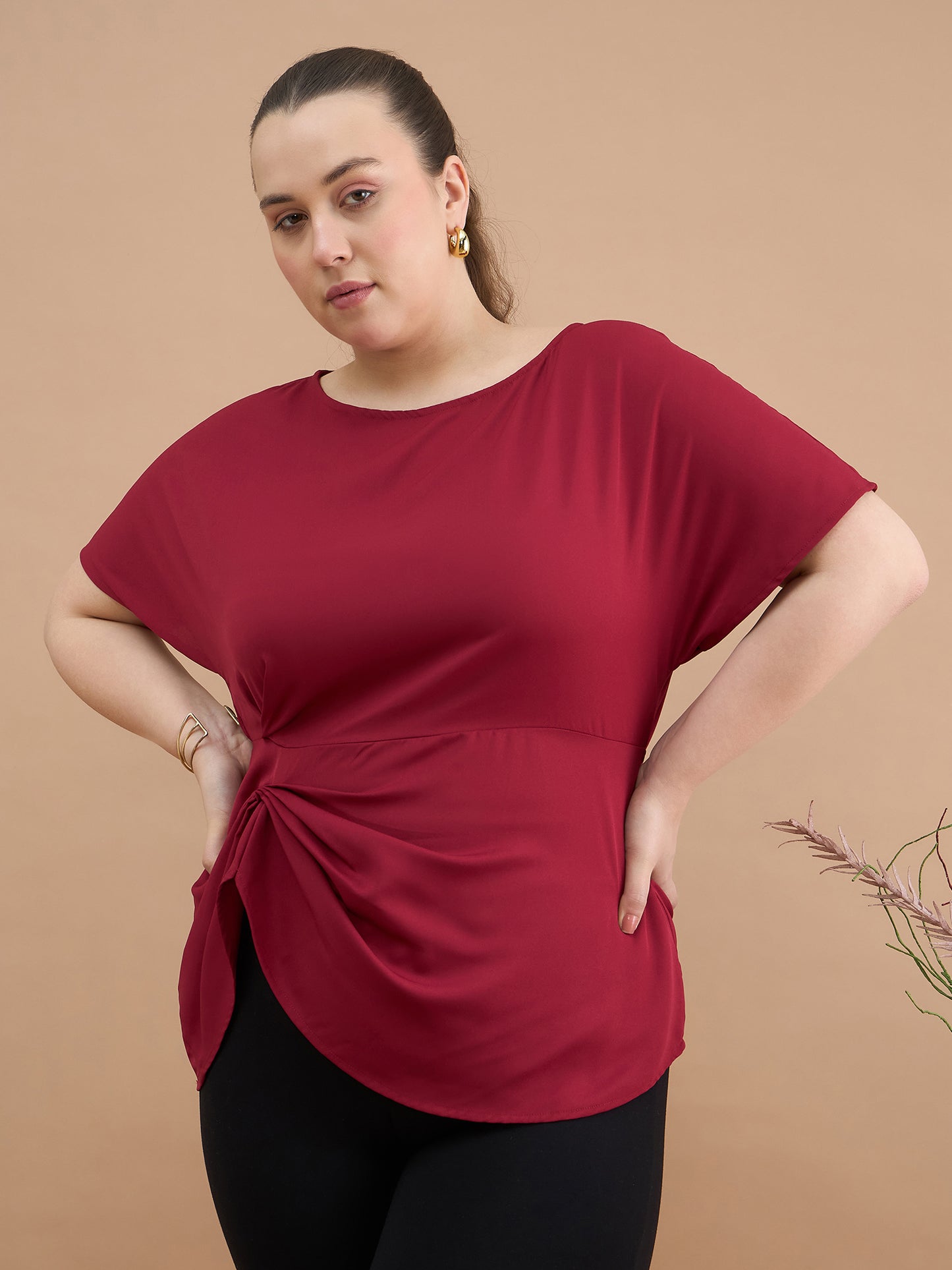 Draped Waist Top