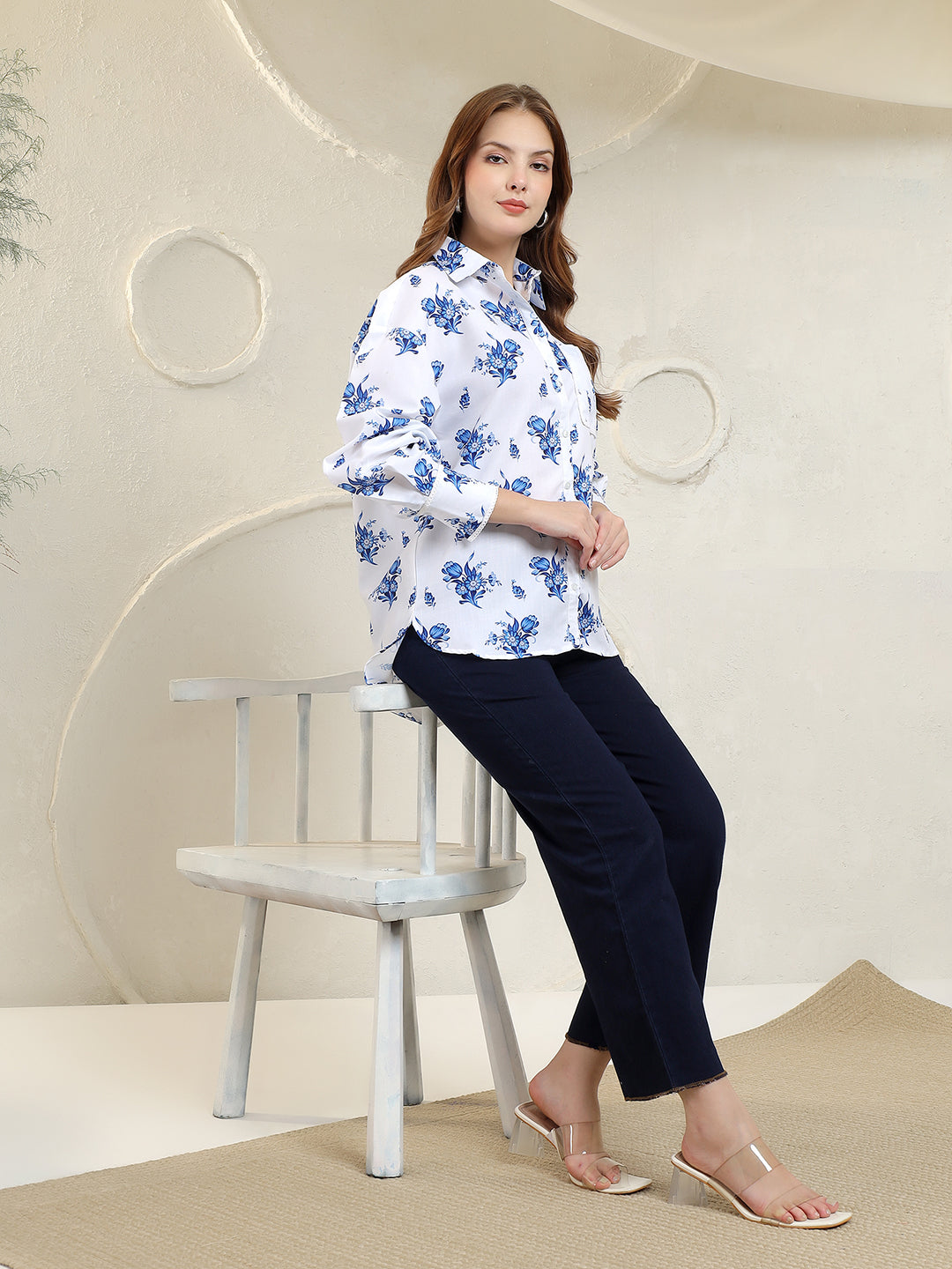 LONGLINE LINEN SHIRT