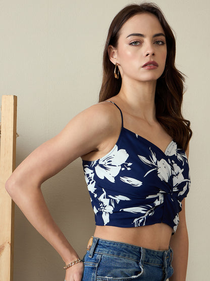 Twisted Front Bustier Top