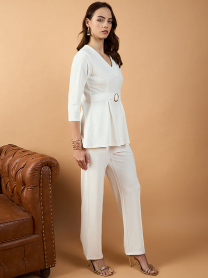 Solid Peplum Co-ords