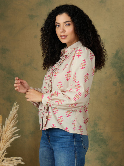 Long Sleeve Frill Shirt