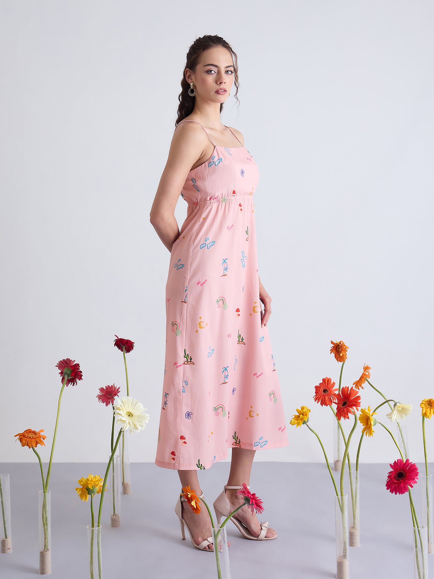 Lily Back Tie Midi Dress