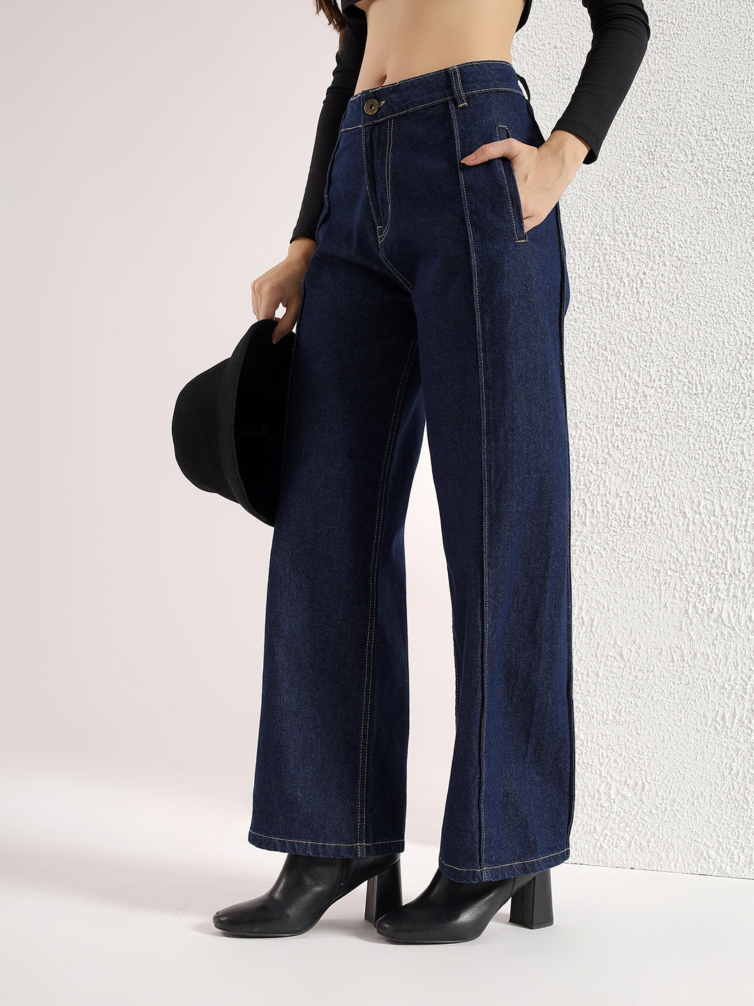 HIGH RISE WIDE LEG JEANS