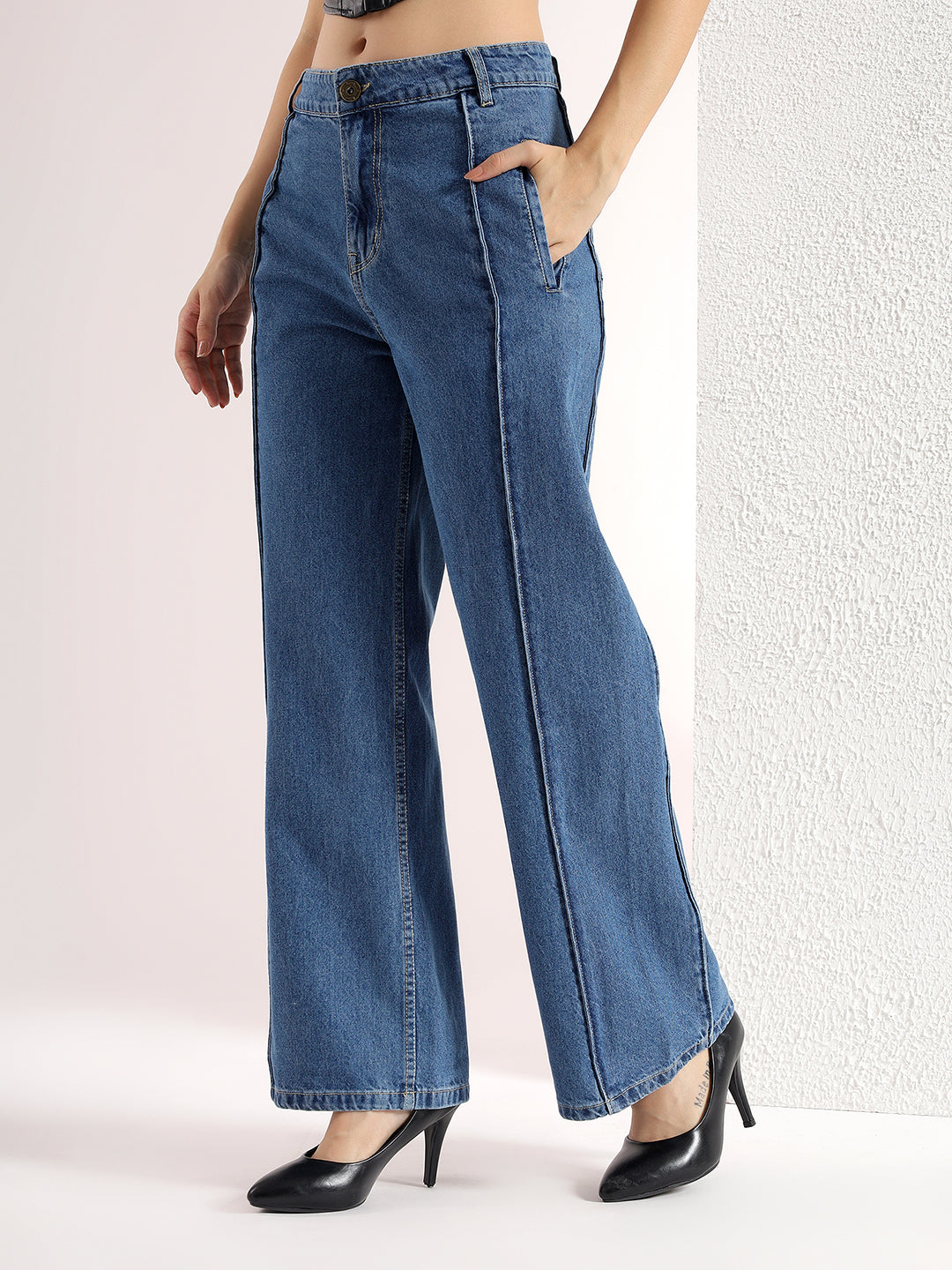 HIGH RISE WIDE LEG JEANS
