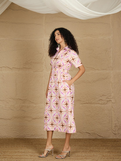 FIT & FLARE MIDI DRESS