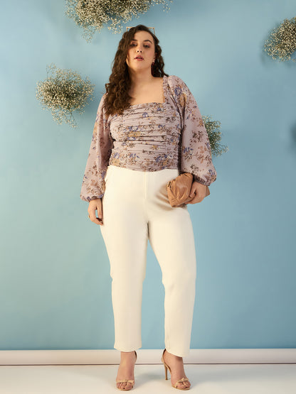 Bishop Sleeve Ruched Top