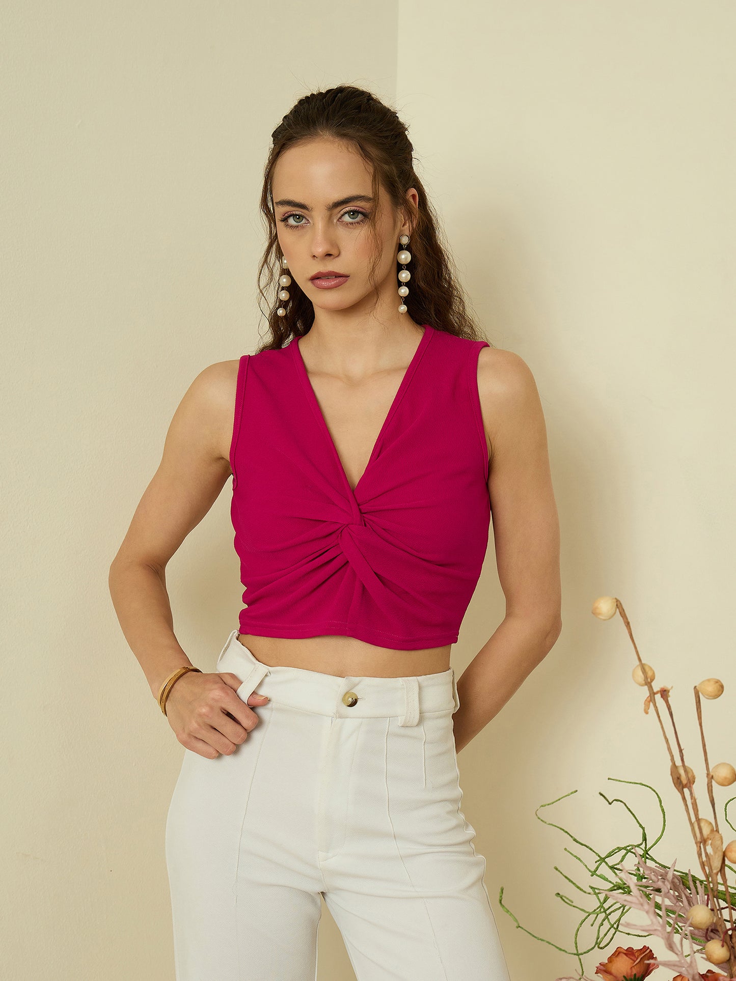 Hyper Texture Twist Knot Top