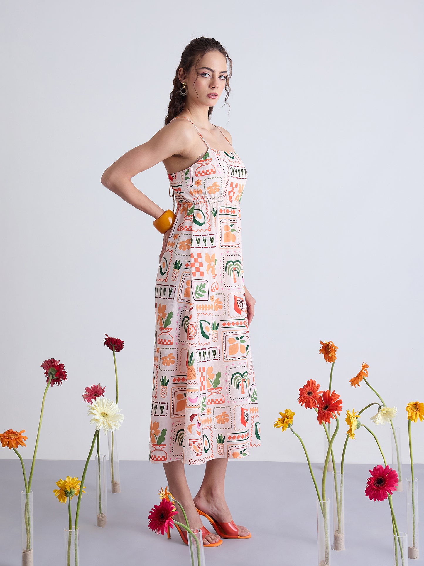 Lily Back Tie Midi Dress