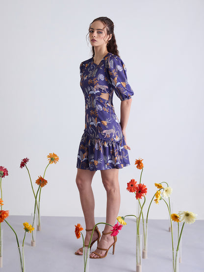 Asymmetrical Neckline Dress