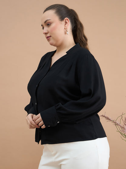 Solid Button Down Shirt