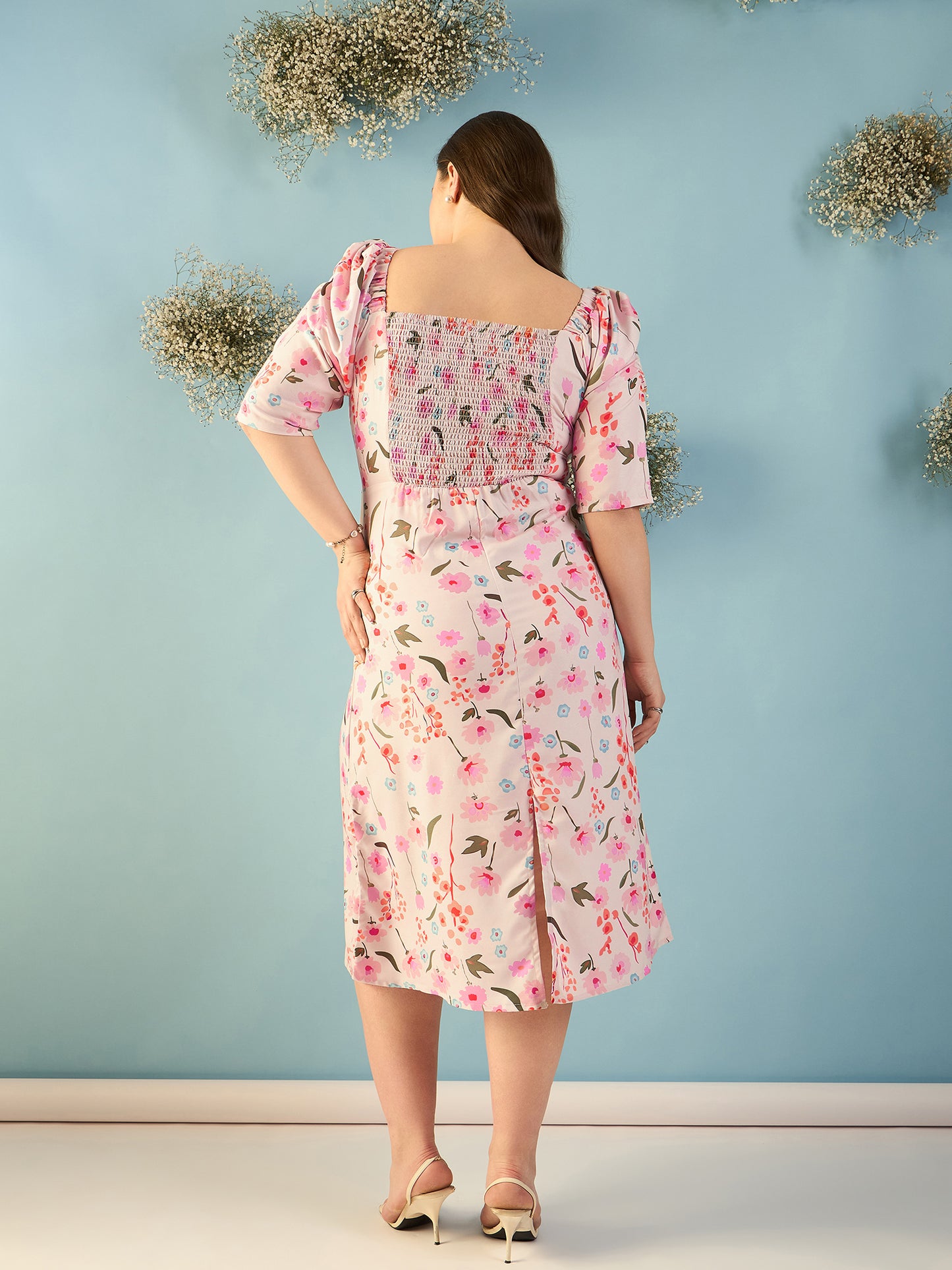 Puff Sleeves A-line Dress