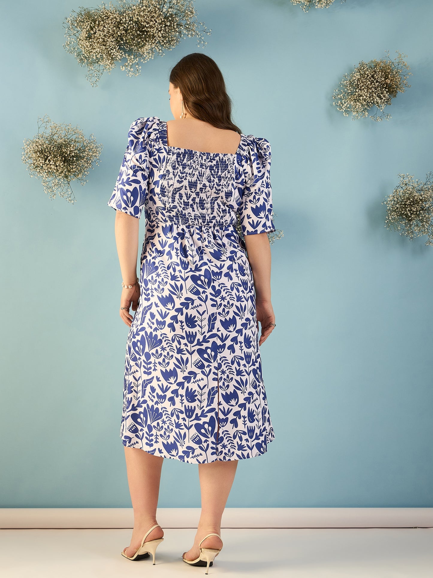 Puff Sleeves A-line Dress