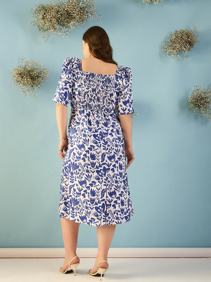 Puff Sleeves A-line Dress