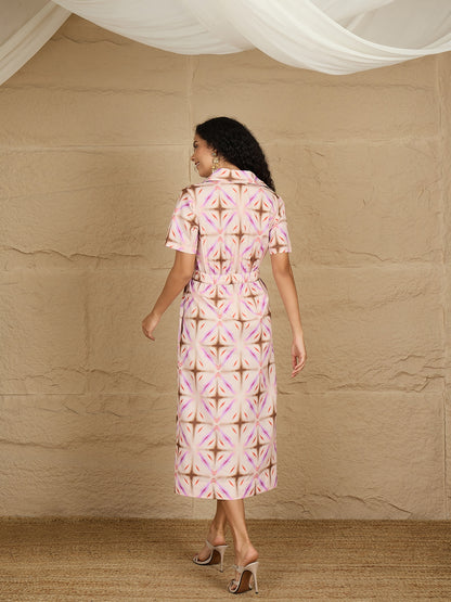 FIT & FLARE MIDI DRESS