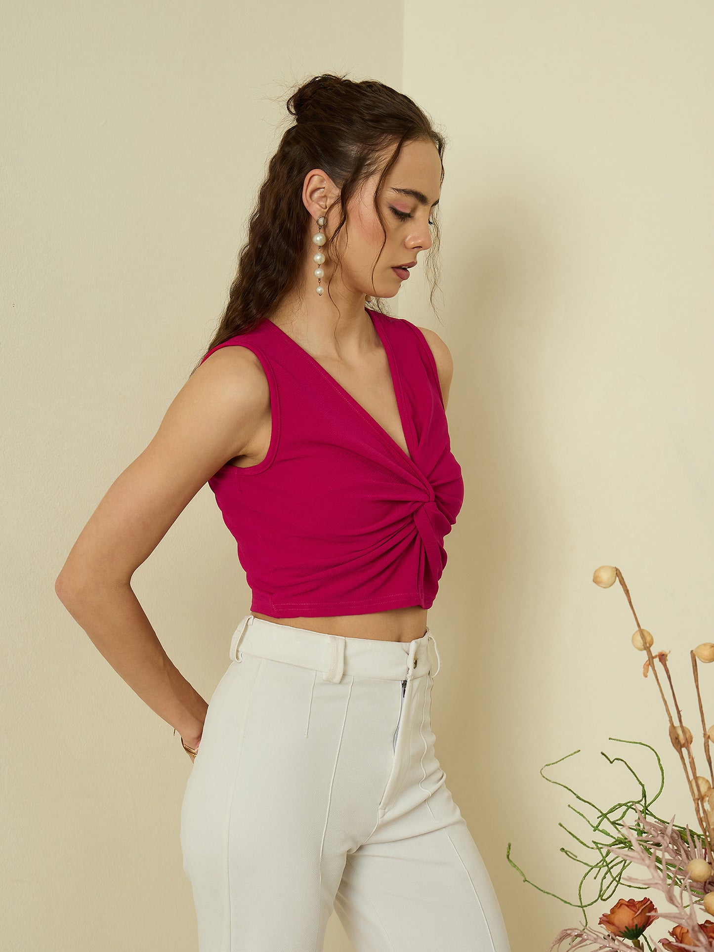 Hyper Texture Twist Knot Top