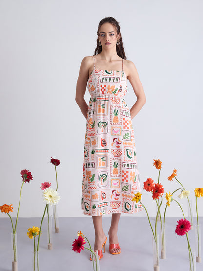 Lily Back Tie Midi Dress