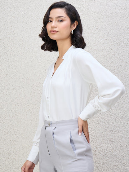 SOLID DIAMOND  BUTTON SHIRT