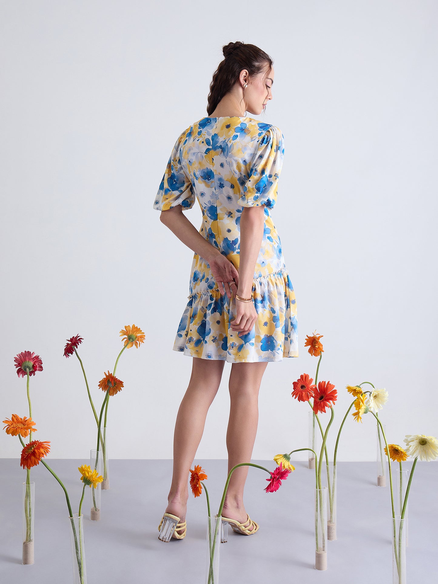 Asymmetrical Neckline Dress