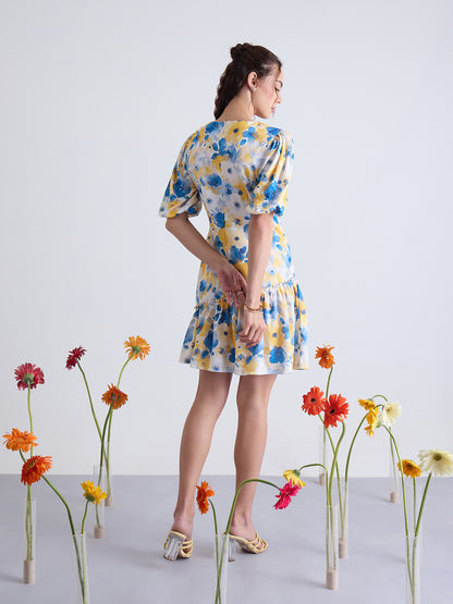 Asymmetrical Neckline Dress