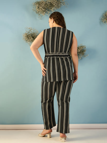 Sleeveless Striped Co-ord Set