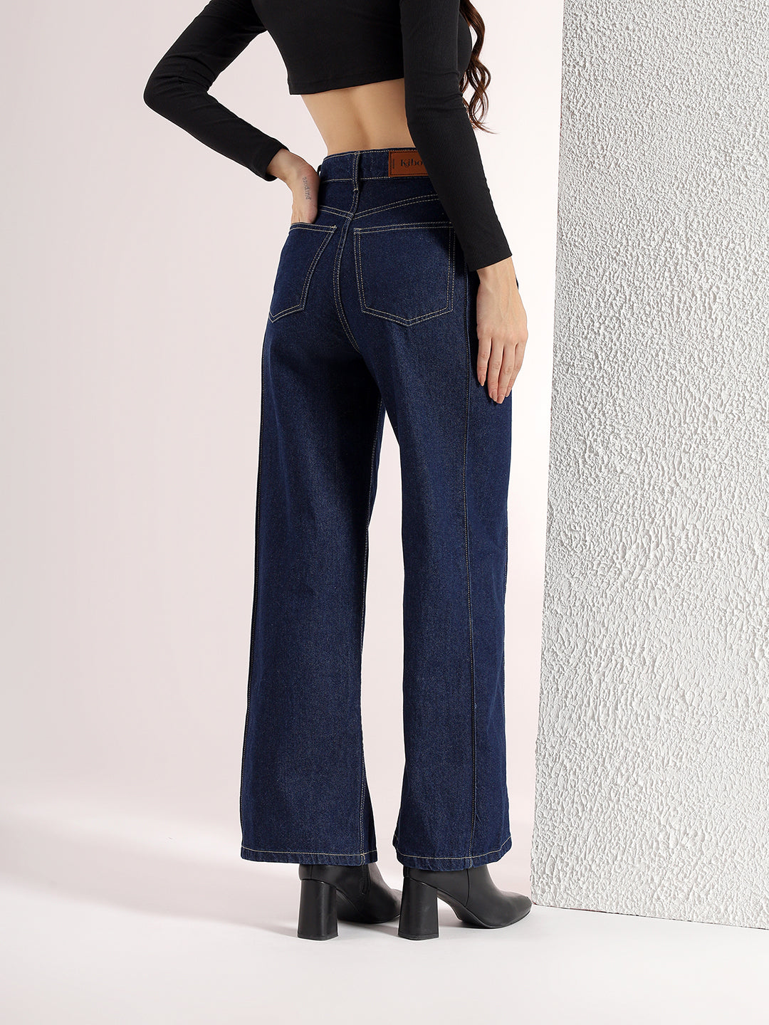 HIGH RISE WIDE LEG JEANS