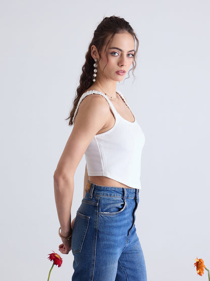 Ruched Strap Corset Top